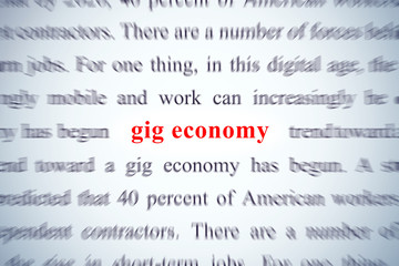 zoom on word gig economy