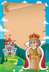 Parchment with queen near castle 4