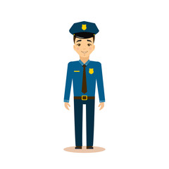 Policeman Vector Illustration.