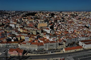 Fototapeta na wymiar Lissabon aus der Luft
