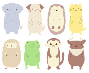 Set of cute animal illustration