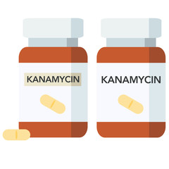 Vancomycin is an antibiotic used to treat a number of bacterial infections, bottle of pills.