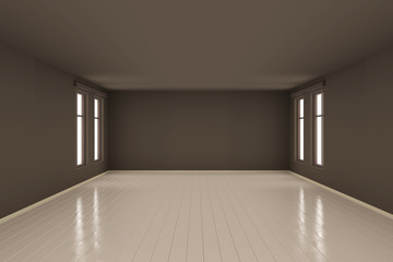 Dark empty room Illustration