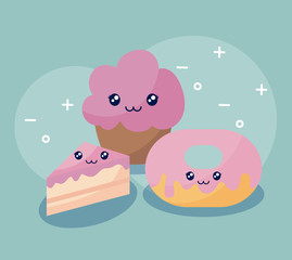 bakery pastry kawaii character