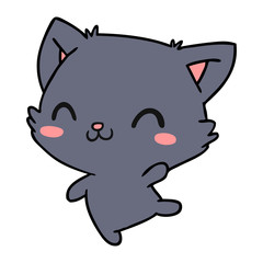 cartoon of cute kawaii cat