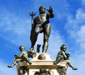 Obraz premium Fountain of Neptune, Fontana del Nettuno, Bologna, Italy
