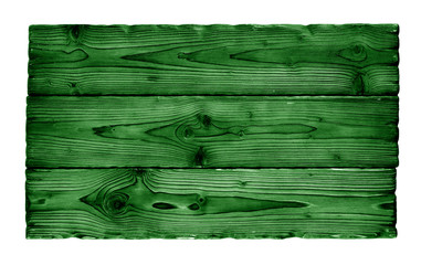 green wooden board isolated