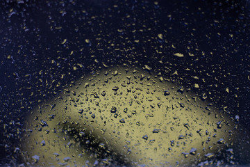 raindrops of water in the window