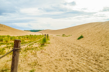 Dunes of Leba in the desert of Slowinski National Park, Poland