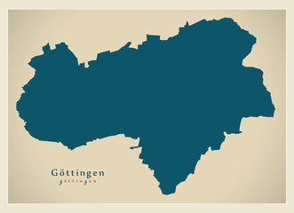 Modern City Map - Goettingen city of Germany DE