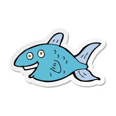 sticker of a cartoon fish