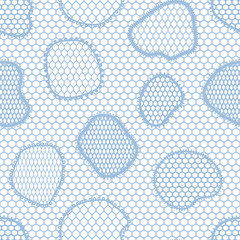 Seamless lace pattern with abstract shapes. Vintage textile.
