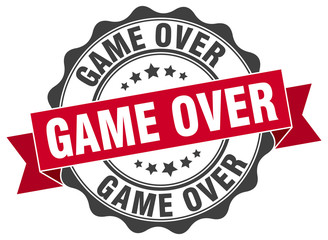 game over stamp. sign. seal