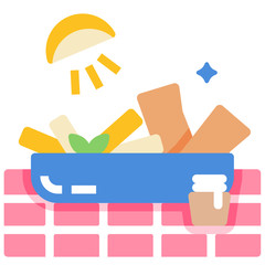 Fish and chip flat illustration