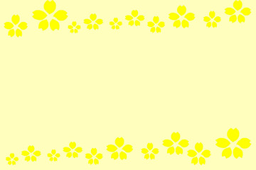 黄色い桜模様