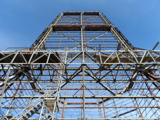 Building . Metal construction . technology building abstract frame