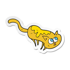 sticker of a cartoon cat