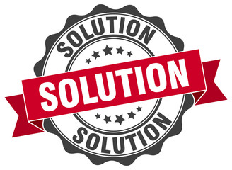 solution stamp. sign. seal