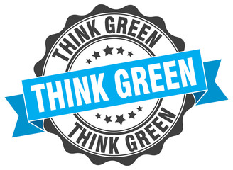 think green stamp. sign. seal