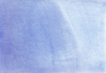 Watercolor hand drawn blue background. Artistic texture, subtle colors, flowing, handmade. For print, web, banner, postcard, textile.