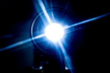 light reflections in a photo lens