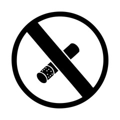 flat symbol no smoking allowed sign