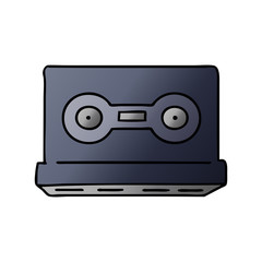 Obraz premium gradient cartoon doodle of a gradient cassette tape