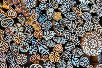 Carved wood ornaments