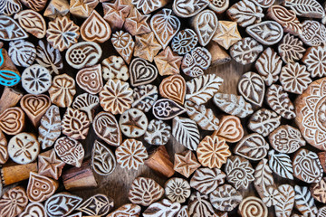 Carved wood ornaments