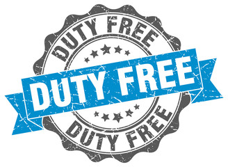 duty free stamp. sign. seal