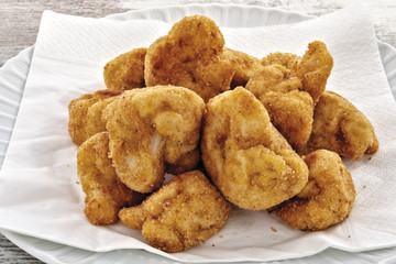 frittelle cime di cavolfiore da sopra vicino