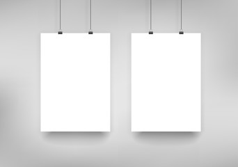 Paper card on white wall