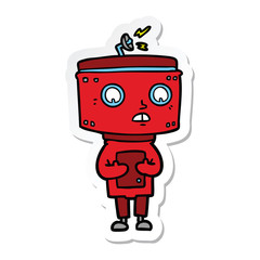 sticker of a cartoon robot