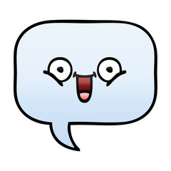 gradient shaded cartoon speech bubble