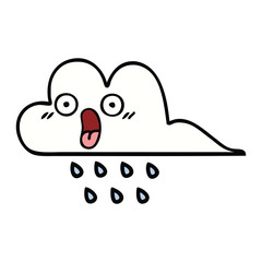 cute cartoon rain cloud