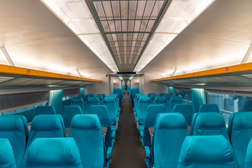 In-car view of the train