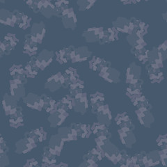 Urban camouflage of various shades of blue and purlpe colors