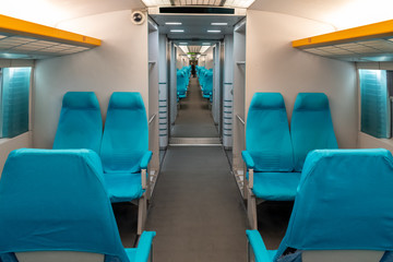 In-car view of the train