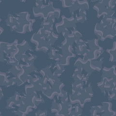 Urban camouflage of various shades of blue and purlpe colors