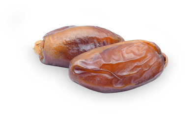 dried date fruits isolated on white background