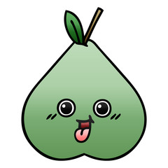 gradient shaded cartoon pear