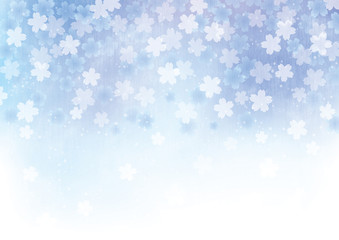 桜　花　春　テクスチャ　和紙　背景　青