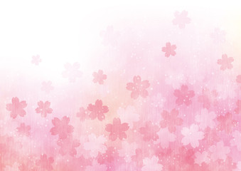 桜　花　春　テクスチャ　和紙　背景　ピンク