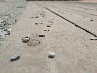 Stone background on wooden floor