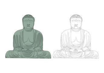 buddha isolated on white background