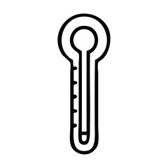 line drawing cartoon glass thermometer