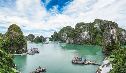 HALONG bay in vietnam. View from TiTop island