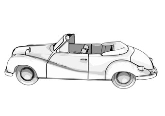 Obraz premium sports retro car vector