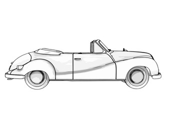 Obraz premium sports retro car vector