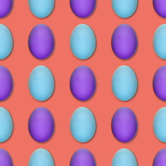 Colorful Easter eggs seamless background